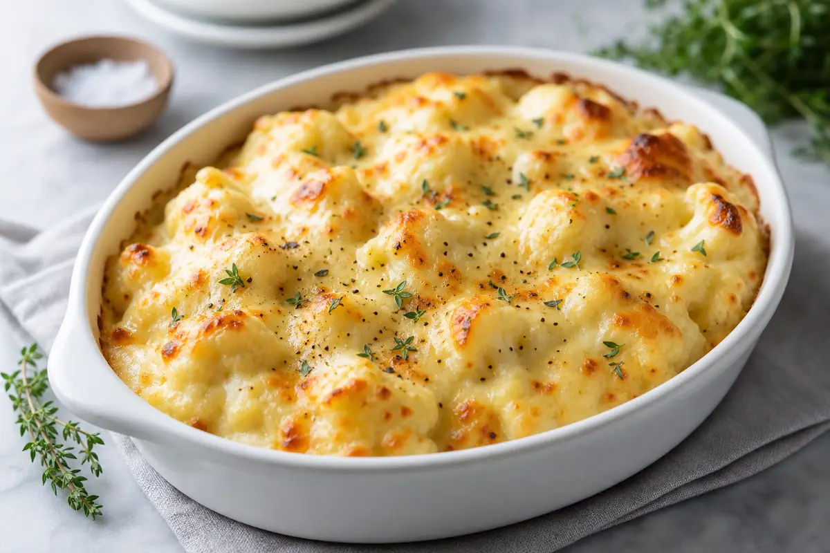 Blomkålsgratäng med ost och bechamel