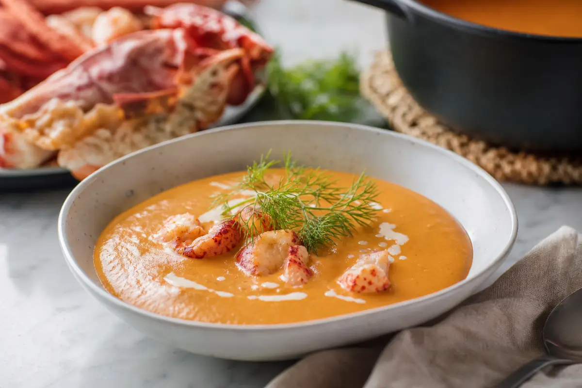 Hummerbisque med grädde och cognac