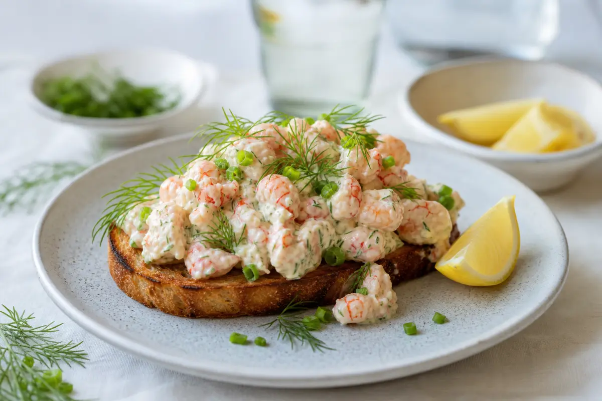 Kräftsallad med dill och majonnäs