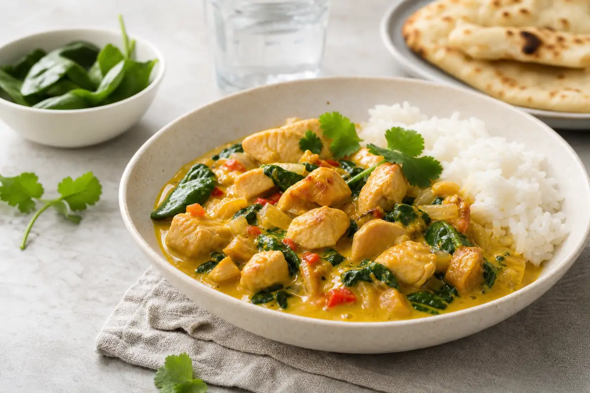 Kycklinggryta med kokosmjölk och curry