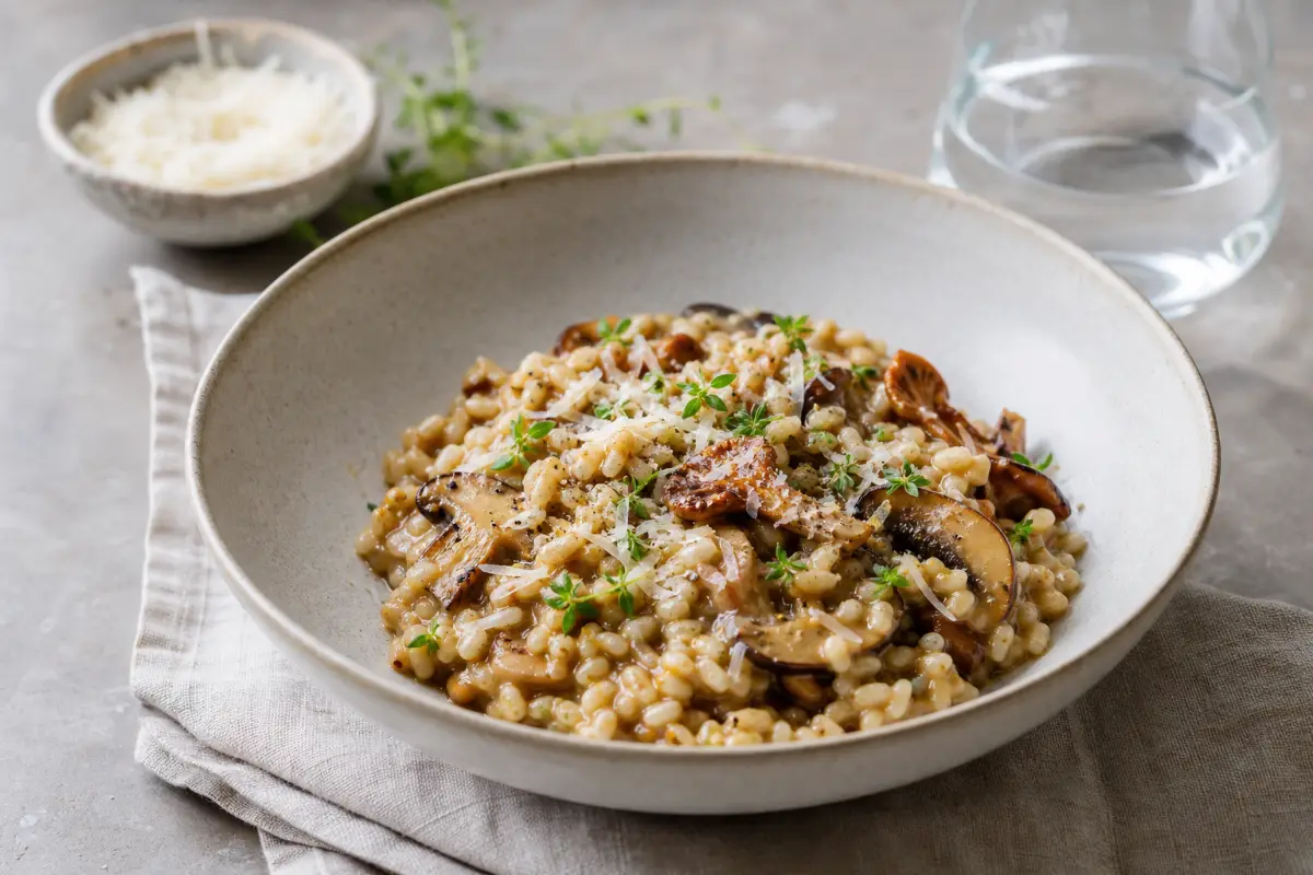 Matvetotto med svamp och parmesan